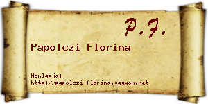 Papolczi Florina névjegykártya