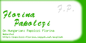florina papolczi business card